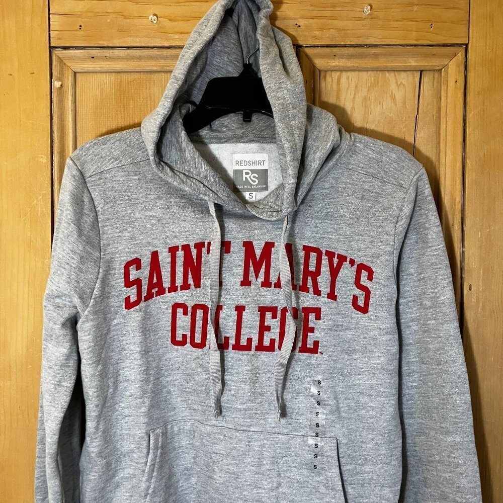 REDSHIRT Mens Saint Mary's College Gaels Spellout Hoodie Size Small Gray SP NWT